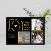 フォイルフォトクリスマスホリデーズニューイヤー2022 2023 箔招待状 (立ち正面)