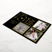 フォイルフォトクリスマスホリデーズニューイヤー2022 2023 箔招待状 (回転した状態)