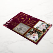 フォイルフォトクリスマスホリデーズニューイヤー2022 2023 箔招待状 (回転した状態)