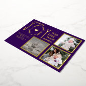 フォイルフォトクリスマスホリデーズニューイヤー2022 2023 箔招待状 (回転した状態)