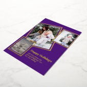 フォイルフォトクリスマスホリデーズニューイヤー2022 2023 箔招待状 (回転した状態)