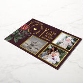 フォイルフォトクリスマスホリデーズニューイヤー2022 2023 箔招待状 (回転した状態)