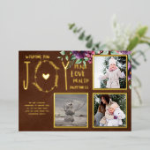 フォイルフォトクリスマスホリデーズニューイヤー2022 2023 箔招待状 (立ち正面)