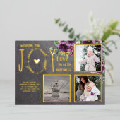 フォイルフォトクリスマスホリデーズニューイヤー2022 2023 箔招待状 (立ち正面)