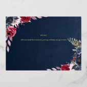 フォイルフォトクリスマスホリデーズニューイヤー2022 2023 箔招待状 (裏面)