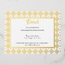 フォイルフォーマルド結婚詳細エンクロージャカード