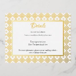 フォイルフォーマルド結婚詳細エンクロージャカード 箔招待状ポストカード