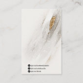 フォイルフラックグレー及び金ゴールドイヤリングカード 名刺 (裏面)