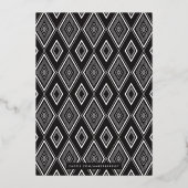 フォイルフレームオールドランシンホリデーカード – ブラック 箔招待状 (裏面)