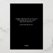 フォイルフレームフォトウェディング日付カードを保存 箔招待状 (裏面)