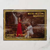 フォイルフレームフォトセーブ日付 箔招待状 (正面)