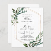 フォイルフレーム結婚式招待状 (正面/裏面)