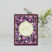 フォイルフローラ母の日 箔シーズンポストカード (立ち正面)