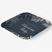 フォイルブランチクリスマスパーティー紙プレート ペーパープレート (傾斜あり)