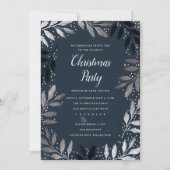 フォイルブランチフレームクリスマスパーティの招待状 シーズンカード (正面)