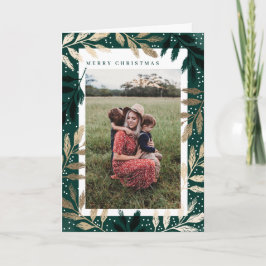 フォイルブランチメリークリスマスフォトフレームホリデイ  シーズンカード