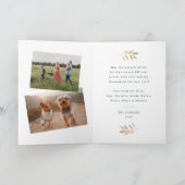 フォイルブランチメリークリスマスフォトフレームホリデイ  シーズンカード (内部)