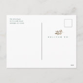 フォイルブランチメリークリスマスフォトフレームホリデイ シーズンポストカード (裏面)