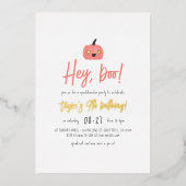 フォイルヘイブハロウィーンボホガールバースデーパーティー 箔招待状 (正面)