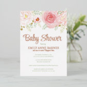 フォイルベビーシャワー招待状 箔招待状 (立ち正面)