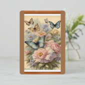 フォイルホリデーカードとフローラデザイン 箔シーズンカード (立ち正面)