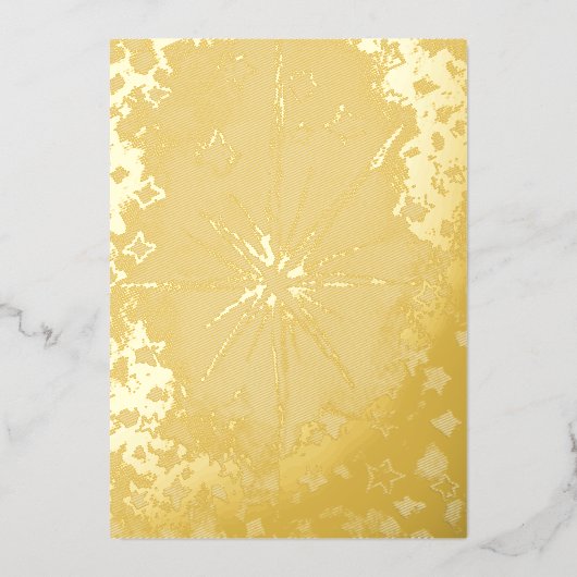 フォイルホリデーカード明るい大きなクリスマススター 箔シーズンカード (正面)