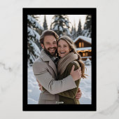 フォイルホリデーカード2フォトニューライウェズクリスマス 箔シーズンカード (裏面)