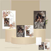 フォイルボホーカウボーイ&ブライド結婚ズサンキューカード 箔カード