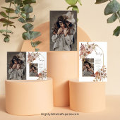 フォイルボホーカウボーイ&ブライド結婚ズサンキューカード 箔カード