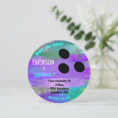 フォイルボーリングボール、ボーリング、グローバースデーグリッター 招待状 (スタンド正面)