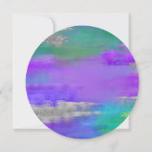 フォイルボーリングボール、ボーリング、グローバースデーグリッター 招待状 (裏面)