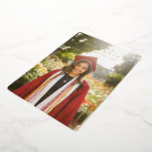 フォイルミニマル文字卒業写真の発表 箔招待状 (回転した状態)