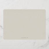 フォイルミニマル3フォト婚約発表 箔招待状 (裏面)