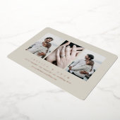 フォイルミニマル3フォト婚約発表 箔招待状 (回転した状態)