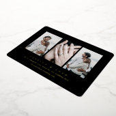 フォイルミニマル3フォト婚約発表 箔招待状 (回転した状態)