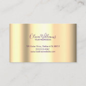 フォイルメイクアップアーティストグリッター美しいジュエルデザイン 名刺 (裏面)