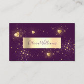 フォイルメイクアップアーティストグリッター美しいジュエルデザイン 名刺 (正面)