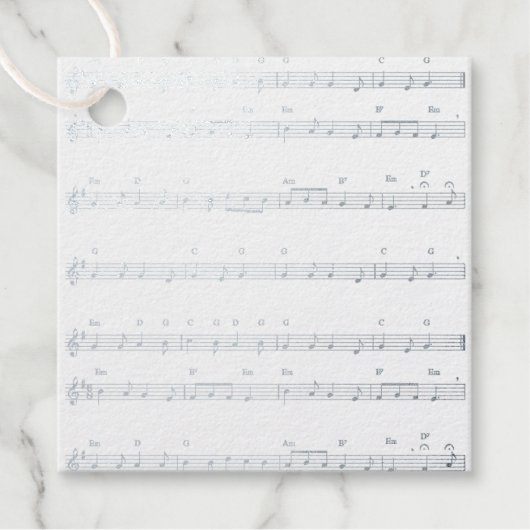 フォイルメッセージカード – ソングシートWe Three Kings フェイバータグ (正面)