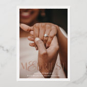 フォイルメリー婚約ホリデーフォトカード 箔シーズンカード (正面)