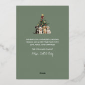 フォイルメリー&ブライトドッグスクリスマスカード 箔シーズンカード (裏面)