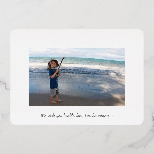 フォイルメレカリキマカメリークリスマスホリデーカード 箔シーズンカード (裏面)