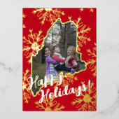 フォイルメーンファミリーホリデーカード 箔シーズンカード (正面)