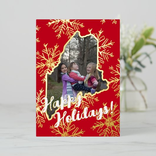 フォイルメーンファミリーホリデーカード 箔シーズンカード (立ち正面)