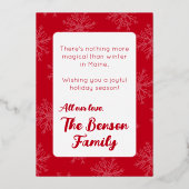 フォイルメーンファミリーホリデーカード 箔シーズンカード (裏面)