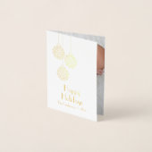 フォイルモダンでフォトホリデーカード 箔カード (正面)