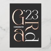 フォイルモダンフォト卒業25発表 箔シーズンカード (正面)