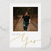 フォイルモダンミニマリストのブライダルシャワー招待 箔招待状 (正面)