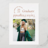 フォイルモダンミニマルトレンディーフォトグラッド発表 箔招待状 (正面)