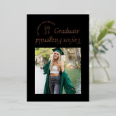 フォイルモダンミニマルトレンディーフォトグラッド発表 箔招待状 (立ち正面)