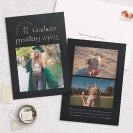 フォイルモダンミニマルトレンディーフォトグラッド発表 箔招待状